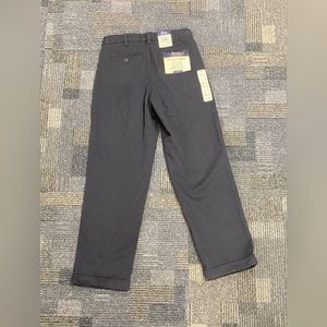 Bass pleated premium chino 30x30 black NWT